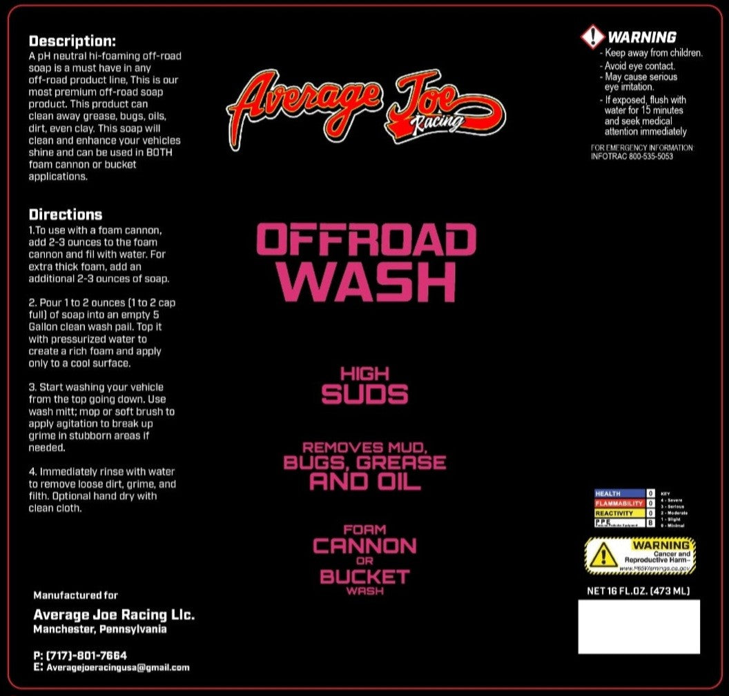 1 Gallon Offroad Wash Foaming Concentrate