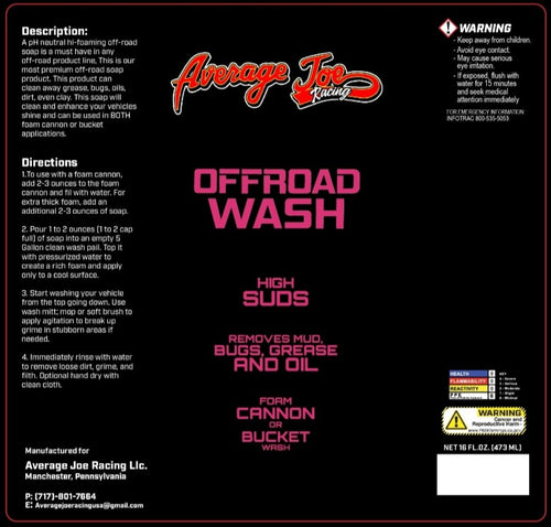 1 Gallon Offroad Wash Foaming Concentrate